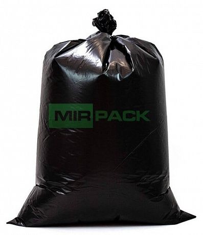 Мешки для мусора 120 л. 10 шт, черные, 120 мкм, обезличенные, ПВД - Вид 1